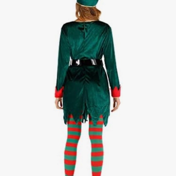 Eraspooky Women Christmas Elf Costume Santa Elf, Holiday Size Medium - Picture 3 of 7